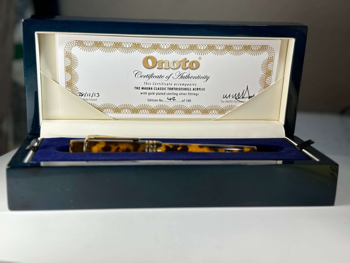 ONOTO Magna Classic, Tortoise Shell, Number 42 of 100 Manufactured ONOTO Ozark Pen Shop