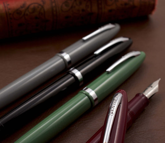 Sheaffer Tip-Dip Touchdown, Sage Green, 1950's Stainless Nib, F1 Fine Ozark Pen Shop