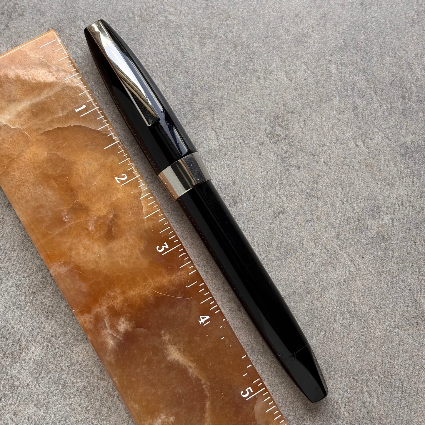 Sheaffer PFM I, Black with Chrome Trim, Fully Restored, PdAg Inlaid Nib