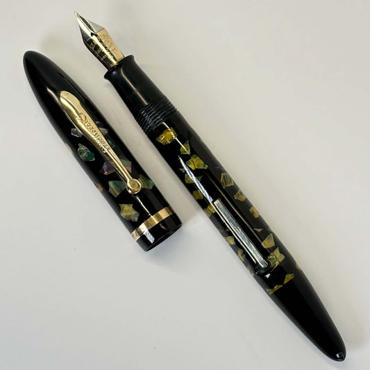 Sheaffer Balance Admiral, Ebonized Pearl, Two-tone Feathertouch #5 nib; medium. Ozark Pen Shop