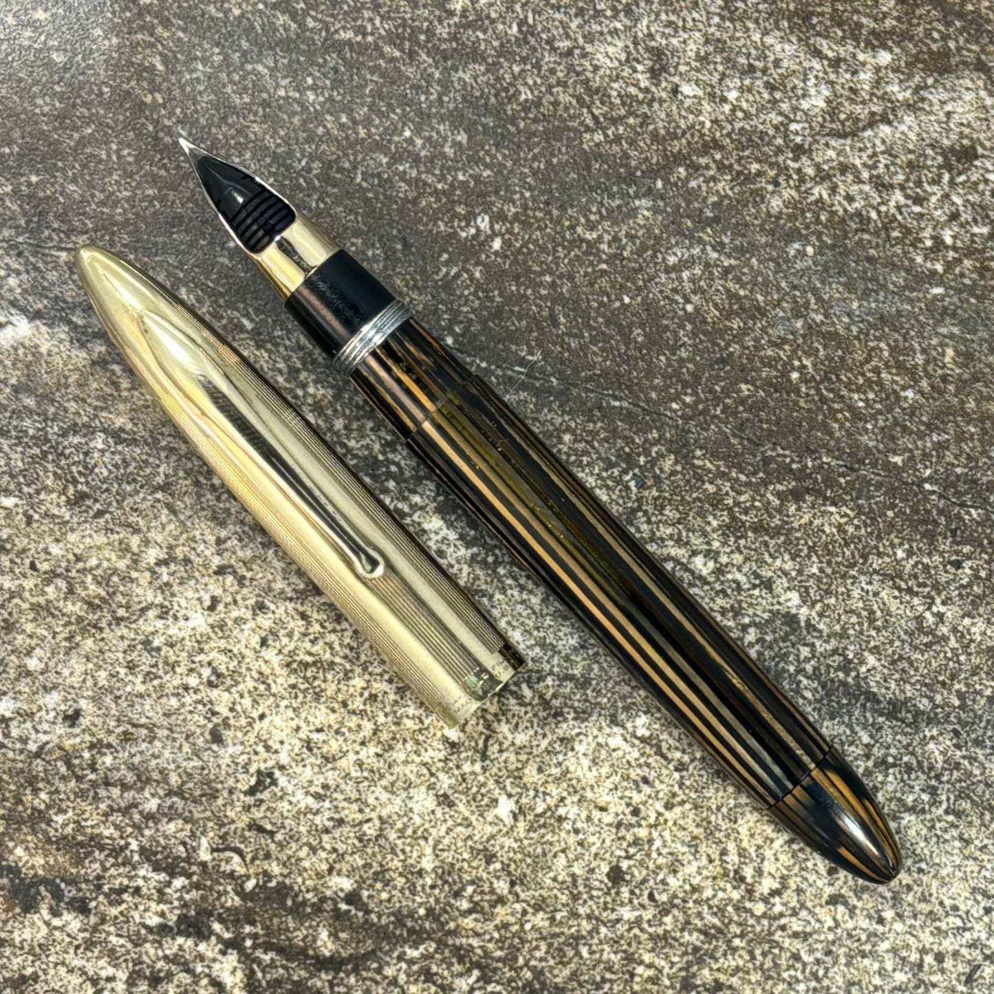 Golden Brown Sheaffer Crest with Triumph nib and Gold Filled Cap Ozark Pen Shop