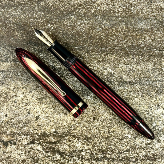 Sheaffer Balance Full Length. Standard Girth, Restored Vac-Fil, Carmine Red Ozark Pen Shop