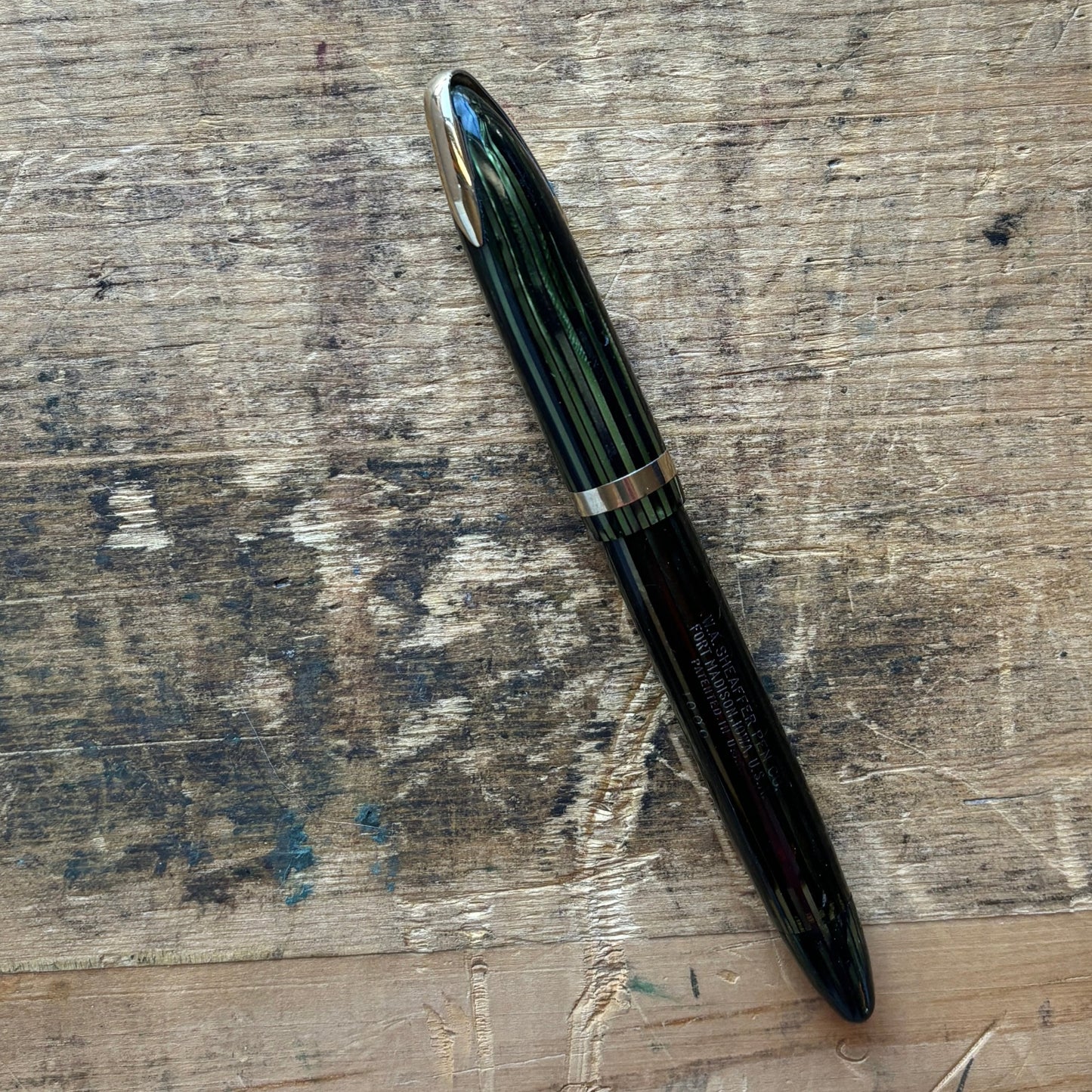 Military Clip Sheaffer Balance 1000, Marine Green with Gold-filled Trim
