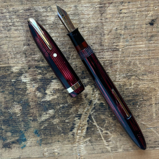 Sheaffer Balance 875, Carmine Red with Gold-filled Trim, Military Clip