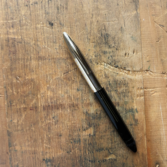 Sheaffer Crest Deluxe, Black with Gold Filled Cap