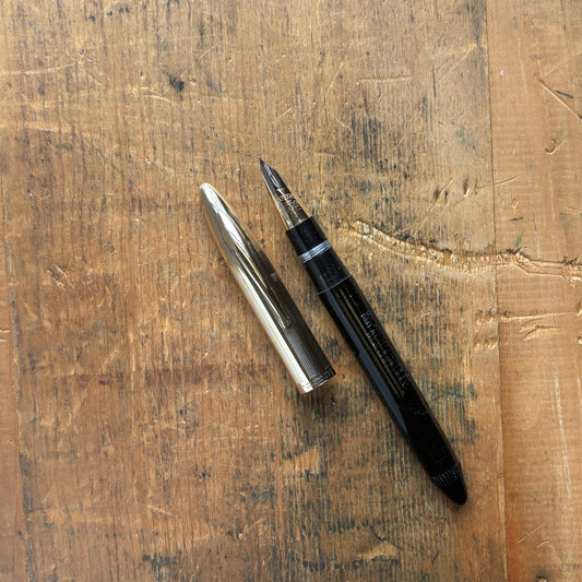 Sheaffer Crest Deluxe, Black with Gold Filled Cap