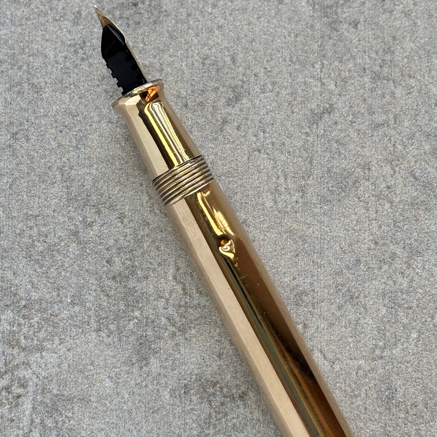 Sheaffer Flat Top, Ring Top Set, Smooth Gold-filled, Flexy nib