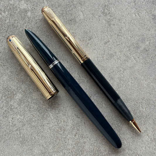 Parker 51 Vacuumatic Fountain Pen/Pencil set, Cedar Blue