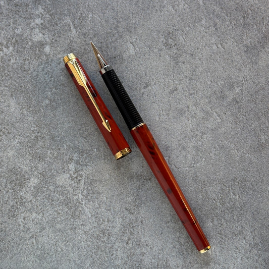 Parker 180 Fountain Pen, Jasper Red Quartz