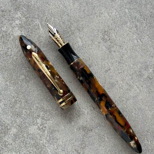 Amber Glow Sheaffer Balance II, Stub Nib