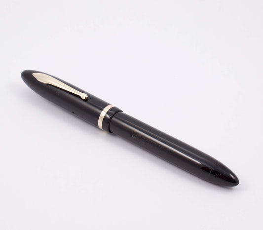 Sheaffer Balance Fountain Pen, Jet Black, Vac-fil, non white dot. Fine number 5 Feather Touch Nib. Ozark Pen Shop