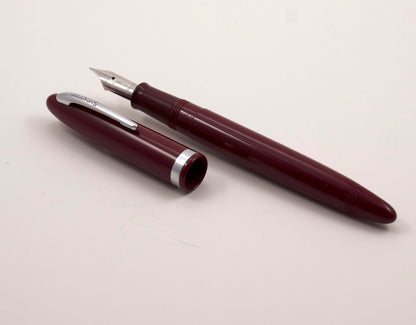 Sheaffer Tip-Dip Touchdown, Burgundy, 1950's Stainless Nib, M1 Medium  Ozark Pen Shop   