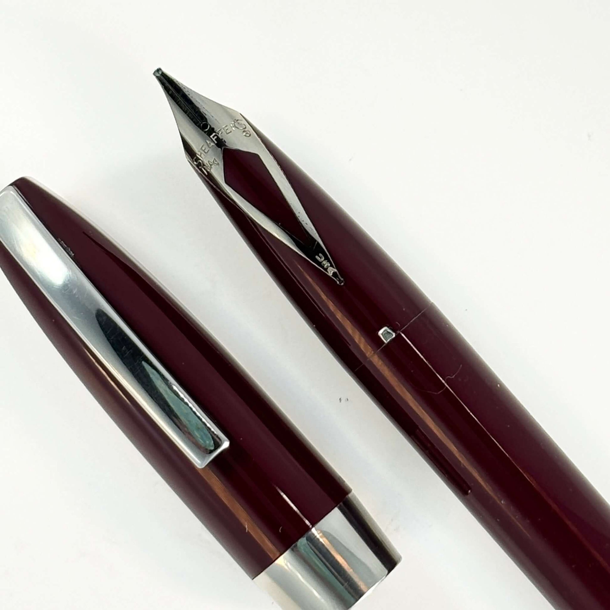 Fully Restored Sheaffer PFMI, Broad Stub Nib, Burgundy  Ozark Pen Shop   