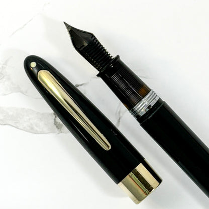 Sheaffer Fat Touchdown, large Two-tone Coventional open nib, fine.  Ozark Pen Shop   