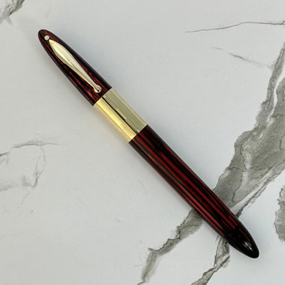 Carmine Red Sheaffer Triumph Vac-fil, Extra-wide Band