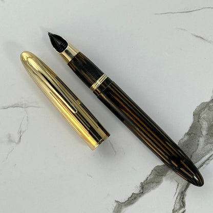 Sheaffer Crest Fountain Pen, Golden Brown with Gold Filled Cap