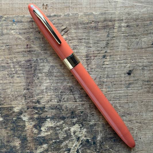 Sheaffer Valiant Snorkel Fountain Pen, Medium Two-tone 14K Triumph Nib Madarin Orange