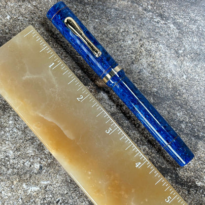 Conklin Endura Imperial, Lapis Blue Lever-Filler, Standard Size. 14K Fine Conklin nib.  Ozark Pen Shop   