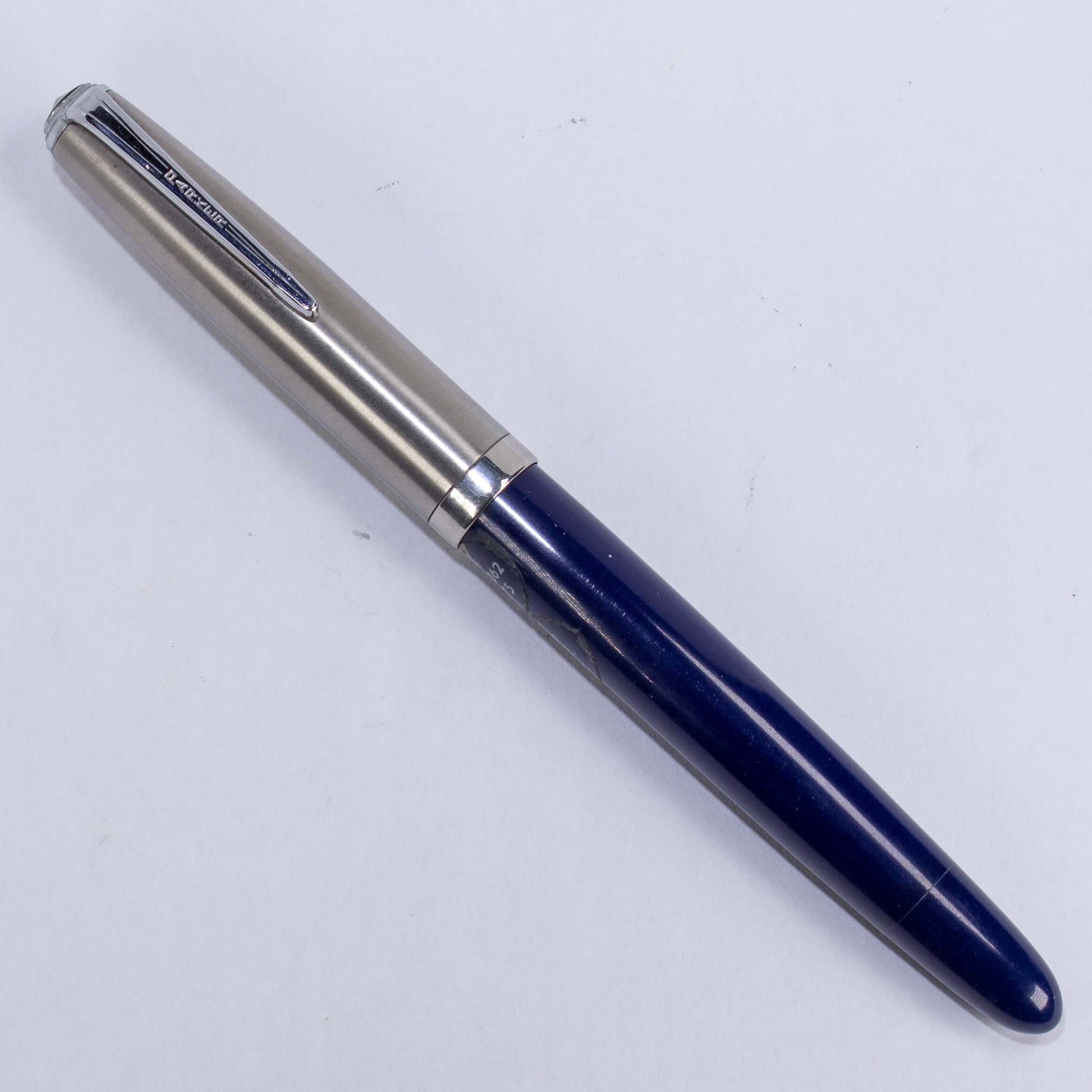 Parker VS Fountain Pen, Royal Blue, Button Filler, Fine 14K Gold Nib, Pen is still stickered.  Ozark Pen Shop   