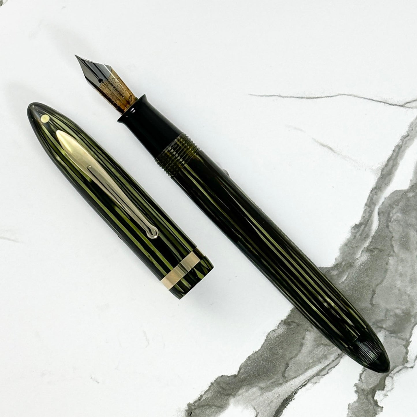 c1930s Sheaffer Balance Vac-fil, Marine Green with Gold-Filled Trim