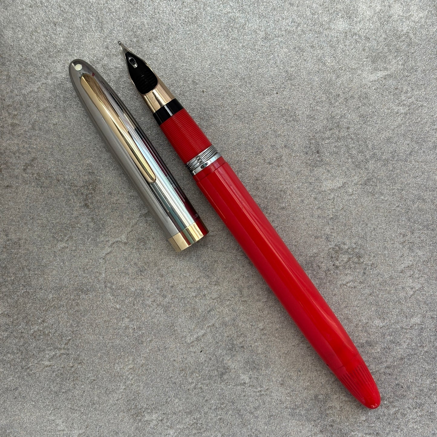 Sheaffer Sentinel Snorkel Fountain Pen, Vermilion