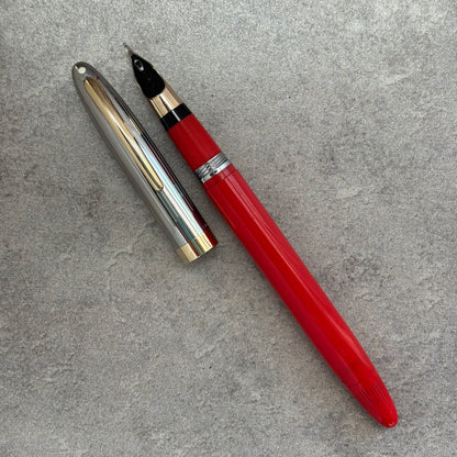 Sheaffer Sentinel Snorkel Fountain Pen, Vermilion