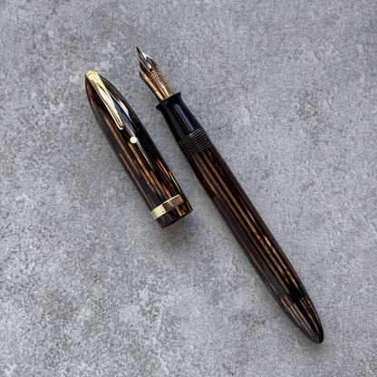 Sheaffer Balance, Military Clip, Golden Brown, 14K Lifetime Nib