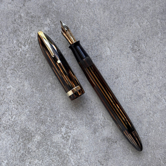 Sheaffer Balance, Military Clip, Golden Brown, 14K Lifetime Nib