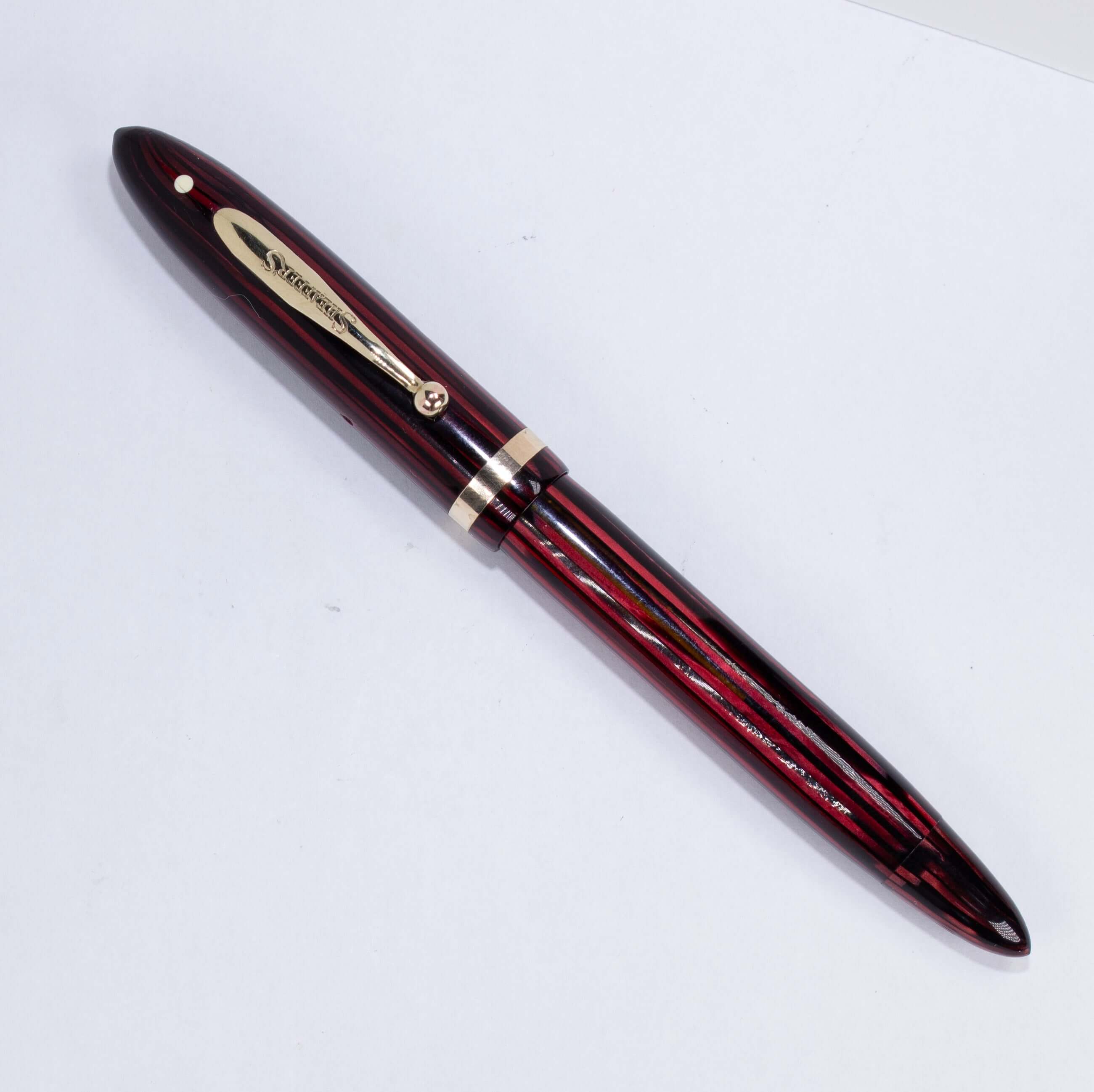 Sheaffer Jr. Balance - Carmine Striated, Junior Italic Flex Nib