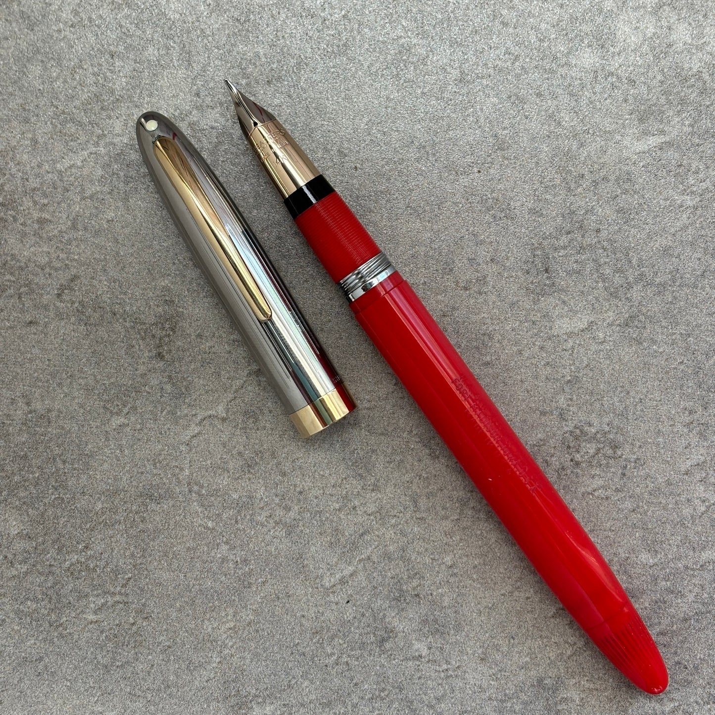 Sheaffer Sentinel Snorkel Fountain Pen, Vermilion
