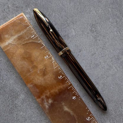 Sheaffer Balance, Military Clip, Golden Brown, 14K Lifetime Nib