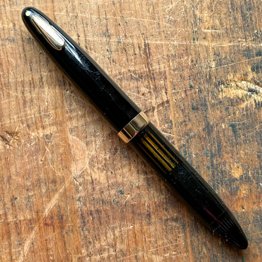 Sheaffer Tuckaway, Black, 14K Two-tone Medium-Fine Nib