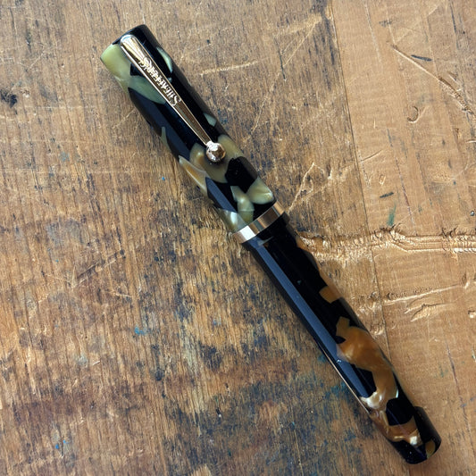 Sheaffer Flat Top Lifetime Fountain Pen, Oversized Black and Pearl