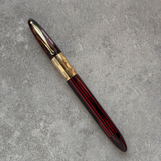 Sheaffer Triumph Vac-fil, Carmine Red, Wide Band
