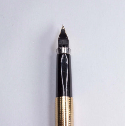 Gold Plated, Parker 75, Fine 14K Nib, C/C. Made in the U.S.A.