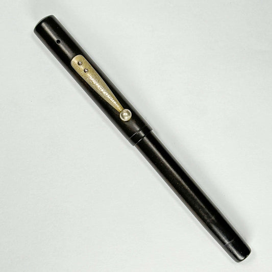 Waterman 12 Eyedropper Fountain Pen, Smooth Black Hard Rubber with Very Flexible 14K #2 Nib Waterman Ozark Pen Shop   