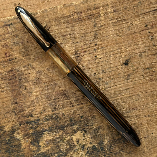 Sheaffer Triumph Vacuum-fil, Extra-wide cap Band, Golden Brown