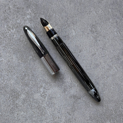Sheaffer Triumph Fountain Pen, Gray Pearl, Nickel Plated Trim