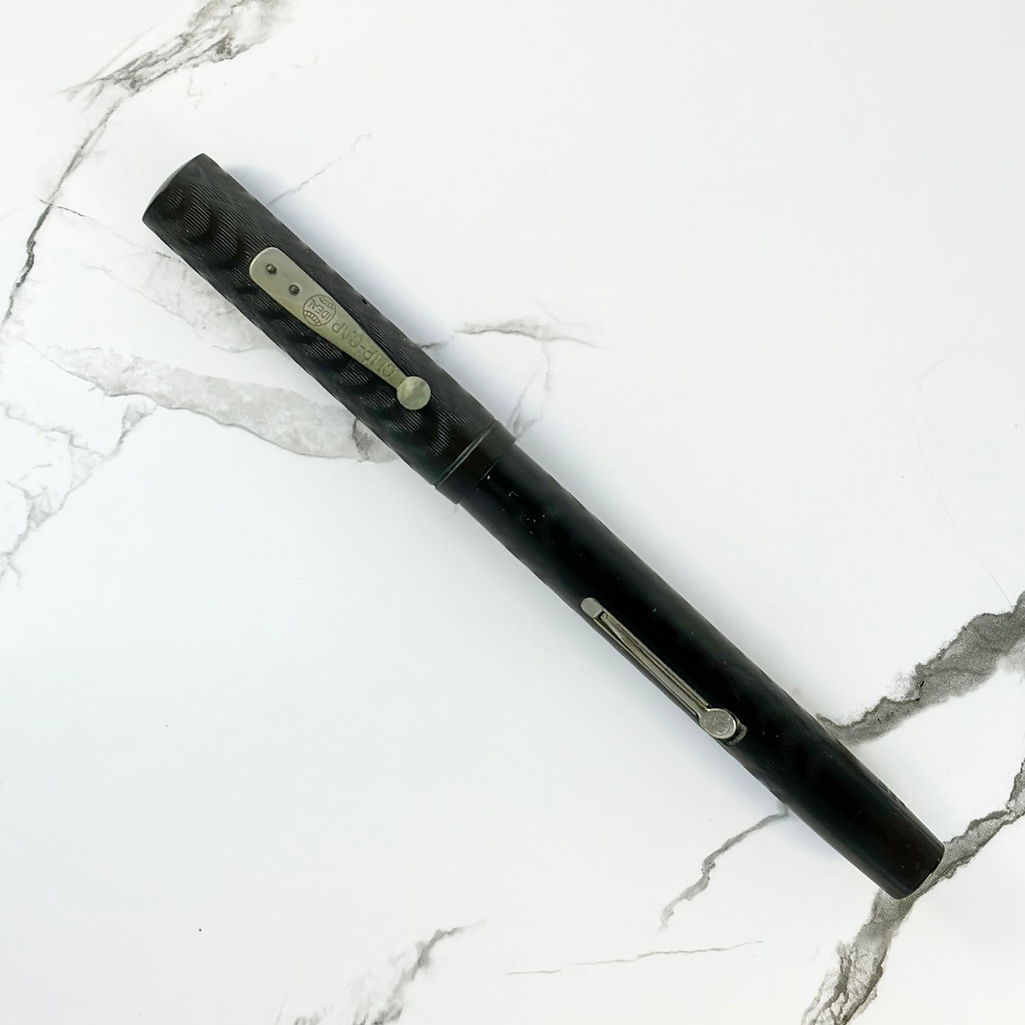 Waterman 52 Chased Black Hard Rubber, Nickel Plated Trim, Flexy 14K Ideal Nib  Ozark Pen Shop   