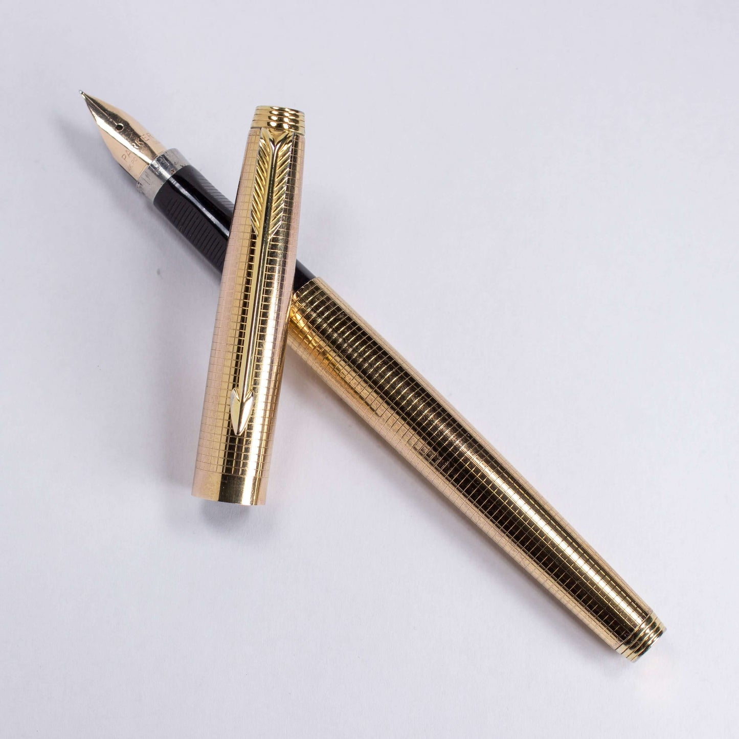Gold Plated, Parker 75, Fine 14K Nib, C/C. Made in the U.S.A.