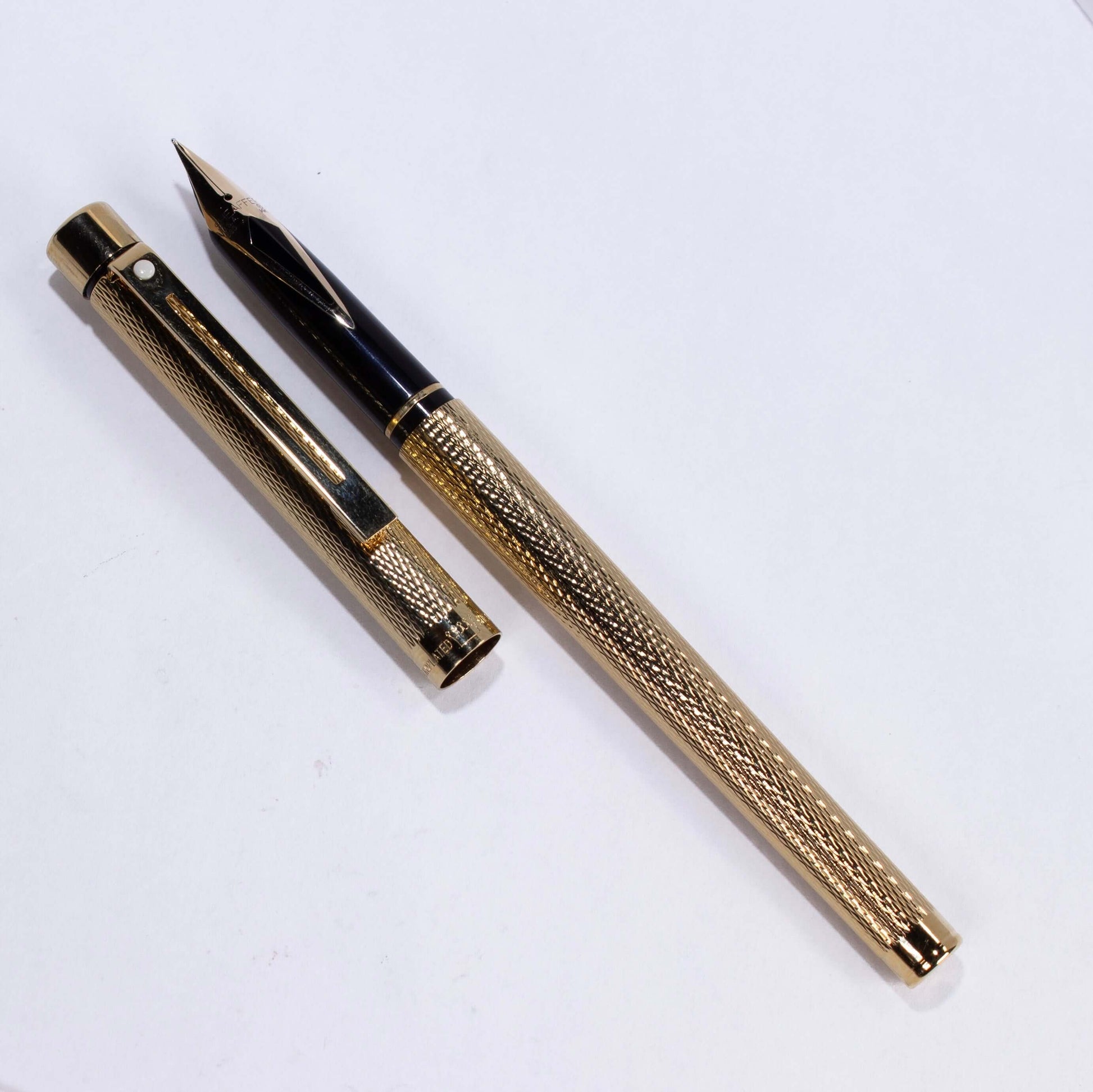 Sheaffer Slim Targa Fountain Pen, 23K Electroplate Finish with