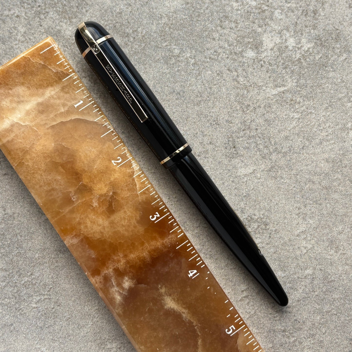 Eversharp Skyline Fountain Pen, Black with Gold Trim, Flexible Nib