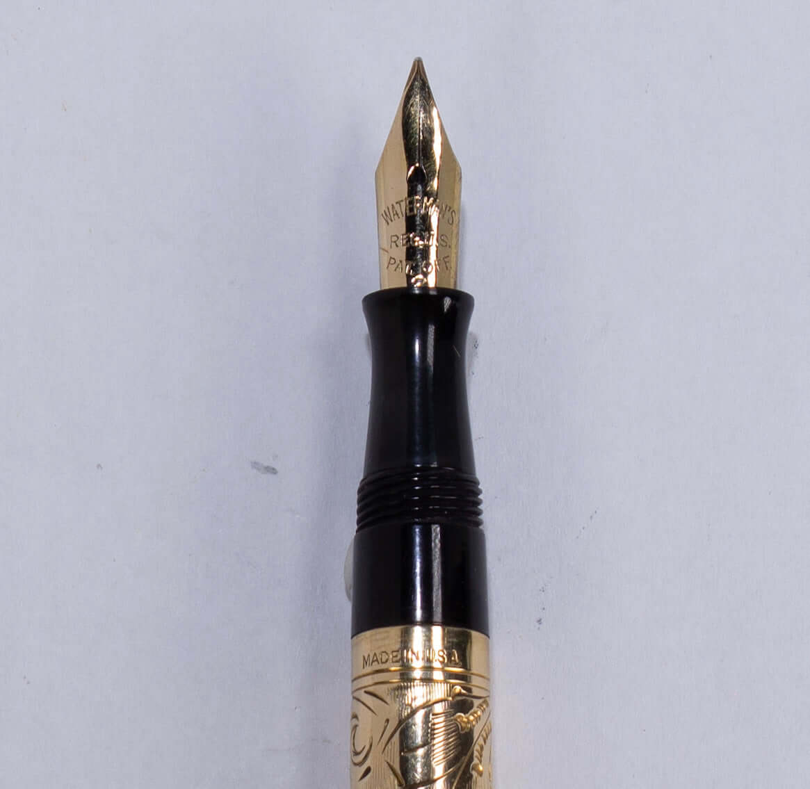 Waterman 0552, 1/2V Fountain Pen, Ring top, #2 Flex nib, Gold Filled Cap and Barrel  Ozark Pen Shop   