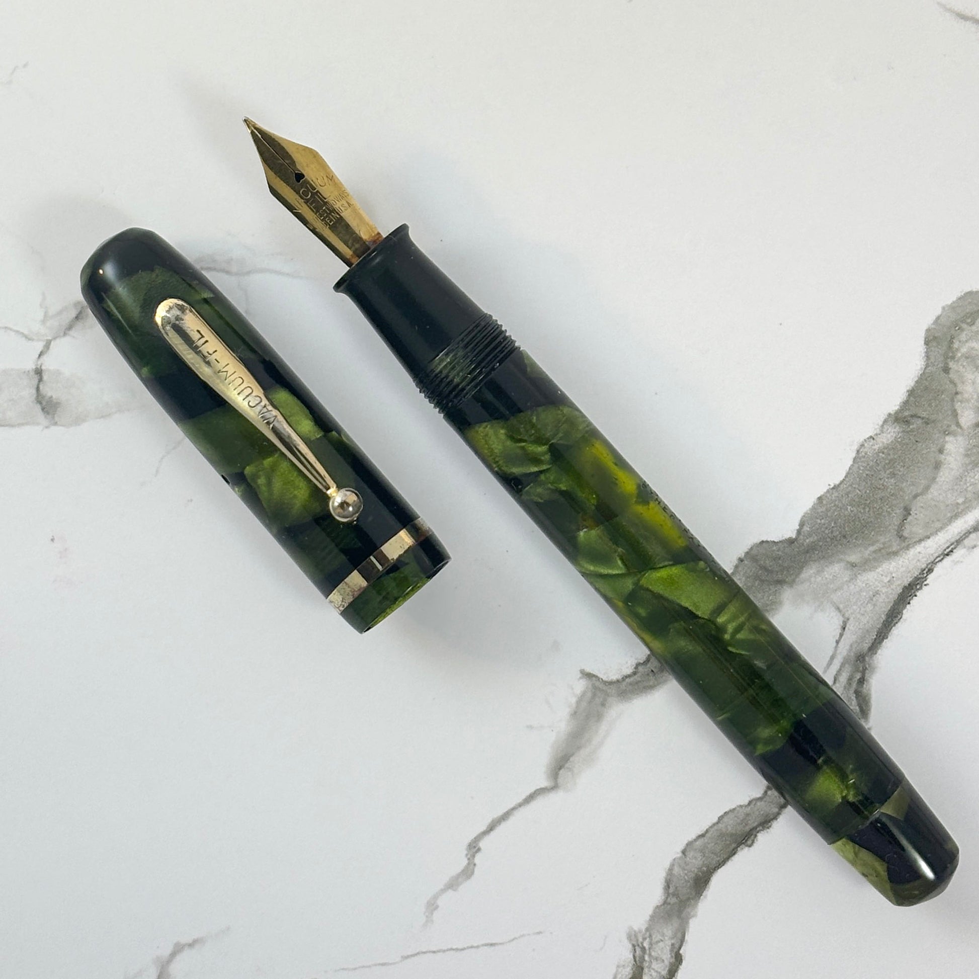 Vacuum Fil (Sheaffer Sub Brand) in Marine Green with Med. Fine nib. Sheaffer sub brand Ozark Pen Shop   