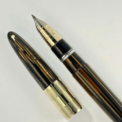 Sheaffer Triumph Tuckaway or "Tucky" Golden Brown with Gold-filled Trim, Medium nib  Ozark Pen Shop   