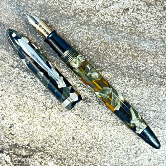 Sheaffer Balance Vac-Filler, Lifetime 14K Med. Two-tone Nib, Full Length Standard Girth, Gray Pearl Ozark Pen Shop