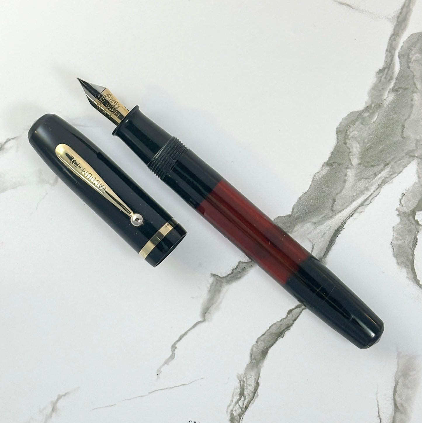 Sheaffer Sub Brand "Vacuum Fil" Black with Gold-filled Trim and Feathertouch #5 nib Sheaffer sub brand Ozark Pen Shop   