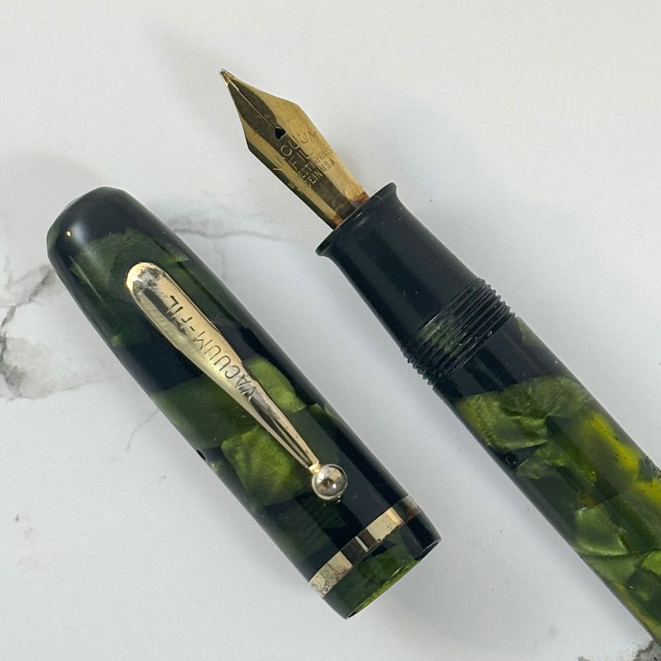 Vacuum Fil (Sheaffer Sub Brand) in Marine Green with Med. Fine nib. Sheaffer sub brand Ozark Pen Shop   