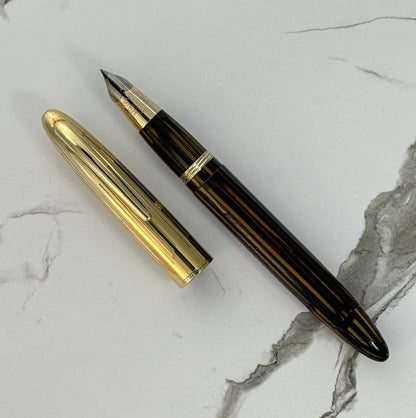 Sheaffer Crest Fountain Pen, Golden Brown with Gold Filled Cap