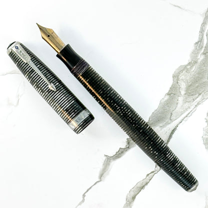 Double Jewel Parker Vacumatic Major; Silver Pearl